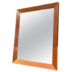 Used 1960s Modern Wall Mirror Teak and Sapele Wood