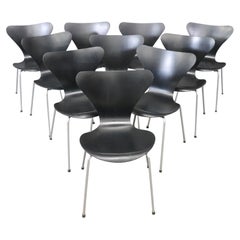 10 Danish Mid-Century Modern Arne Jacobsen for Fritz Hansen Series 7 Chairs