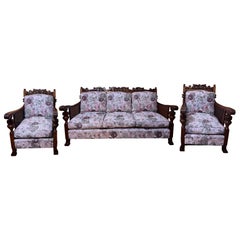 Used English 1920s Cane Bergere Three Piece Lounge Suite