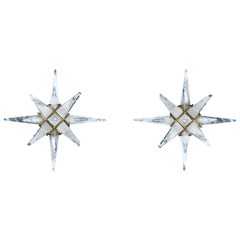 Used Star20 Rock Crystal Sconces by Phoenix