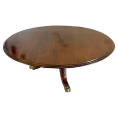 Large Antique Victorian Circular Quality Mahogany Coffee Table
