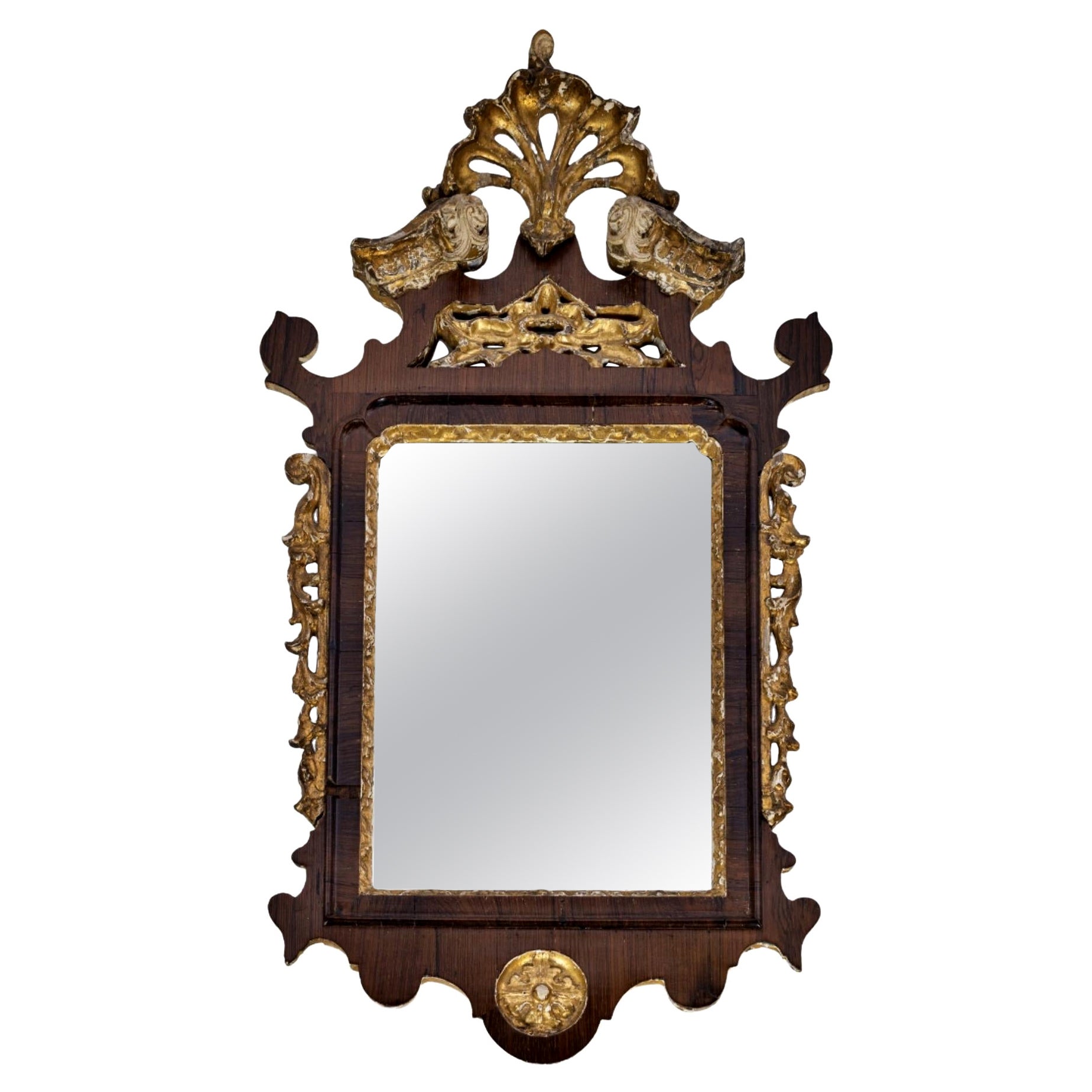 Portuguese Rosewood Wall Mirror 18th Century For Sale