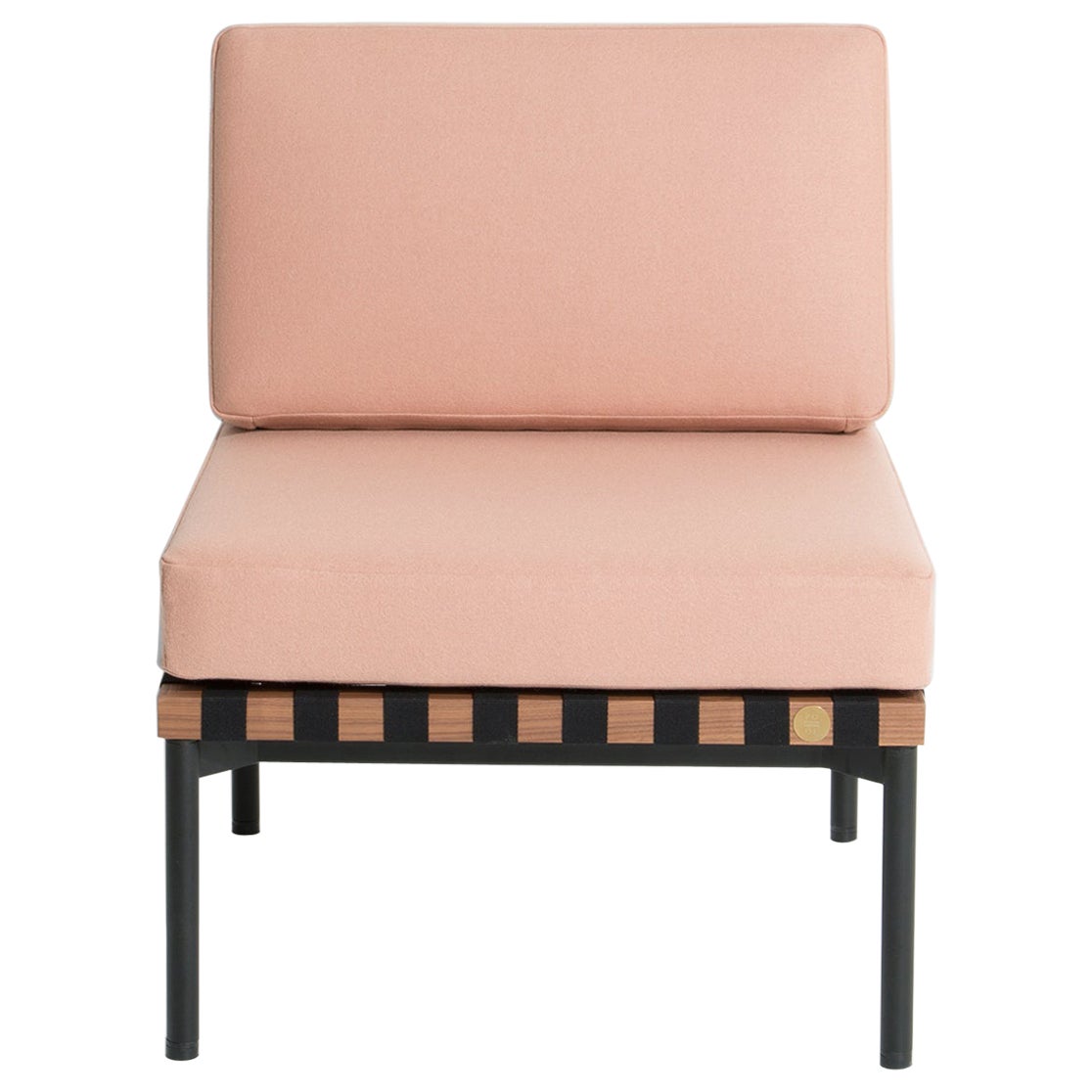 Silla Petite Friture de rejilla sin reposabrazos en melocotón by Studio Pool