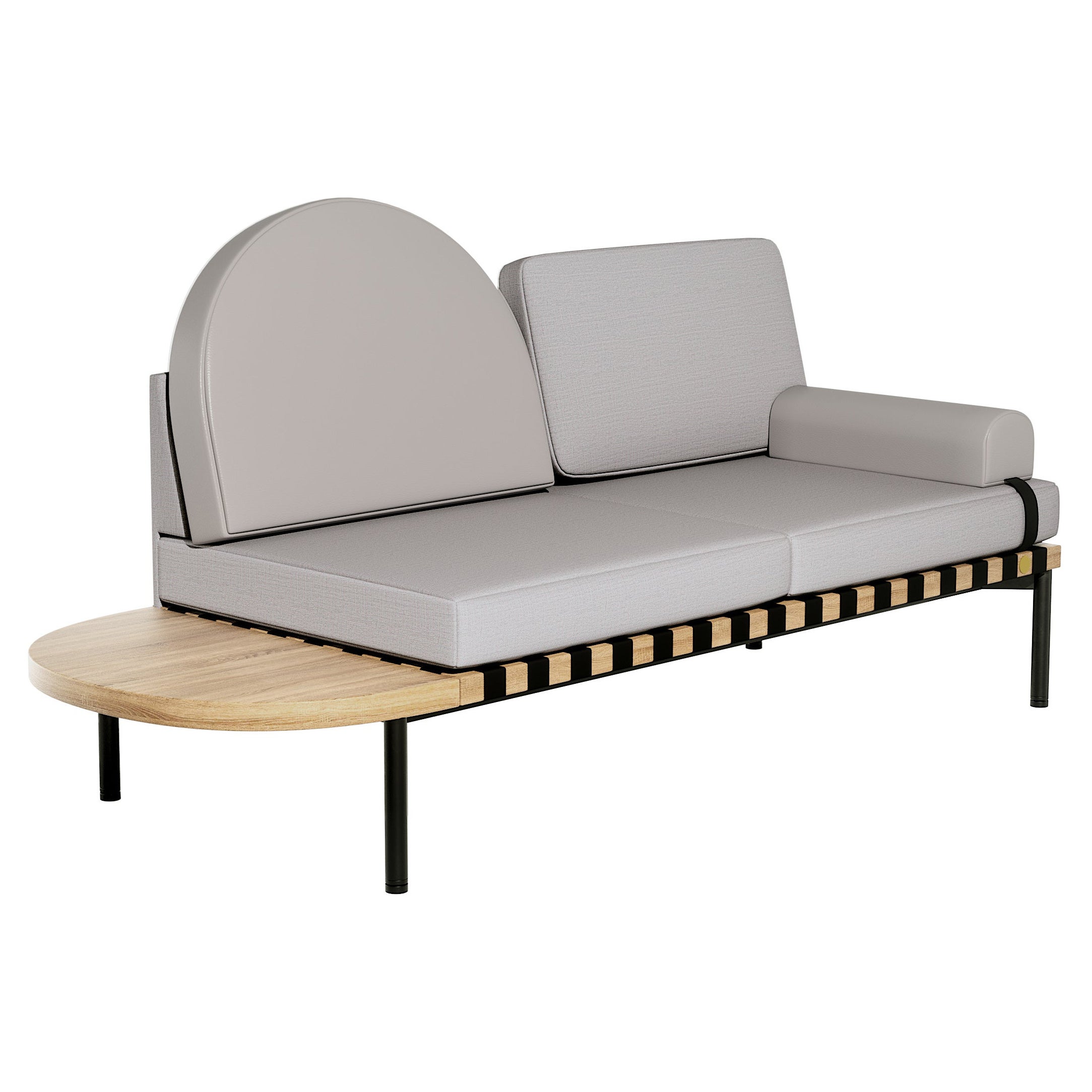 Petite Friture Grid Daybed in Grey-Blue Upholstery by Studio Pool, 2015 For Sale