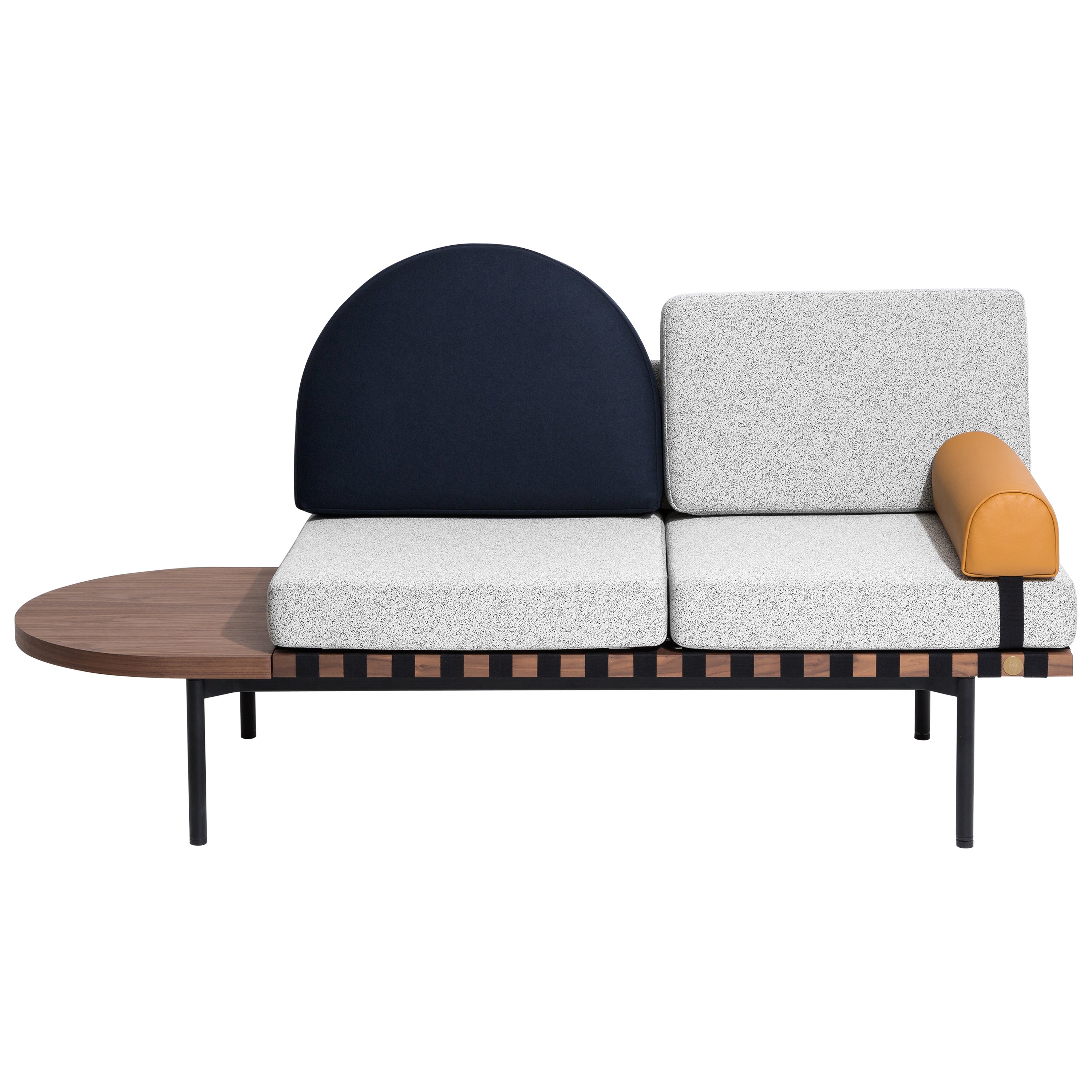 Petite Friture Grid Daybed in Blue-White Upholstery by Studio Pool, 2015