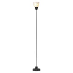 Ignazio Gardella 'Coppa Aperta Piantana' Floor Lamp in Black Marble and Chrome