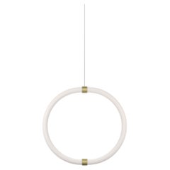 Petite Friture Unseen Pendant Lamp O in Brass Transluscent with Curved LED-Light