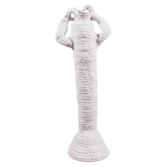 Where’s My Head White Ceramic Sculpture
