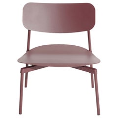 Petit fauteuil de salon Friture Fromme en aluminium brun-rouge de Tom Chung