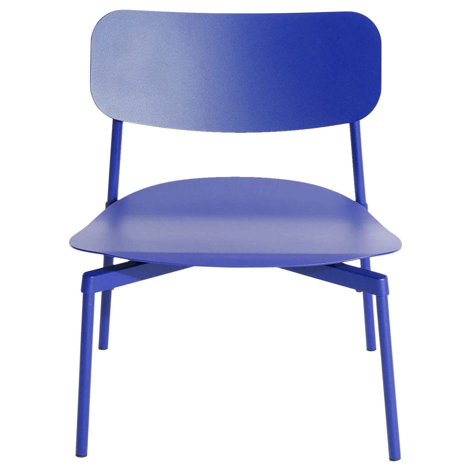 Petite Friture Fromme Lounge Armchair in Blue Aluminium by Tom Chung For Sale