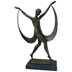 Art Deco Bronze Sculpture by Fayral / Pierre Le Faguays
