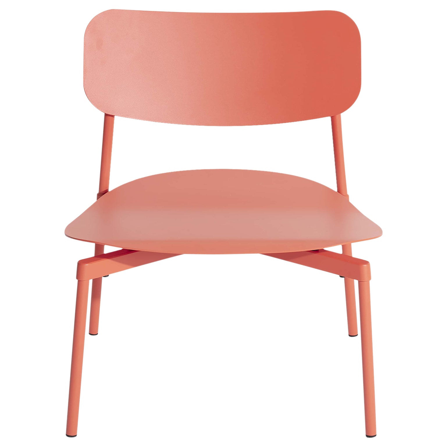 Petite Friture Fromme Lounge Armchair in Coral Aluminium by Tom Chung For Sale