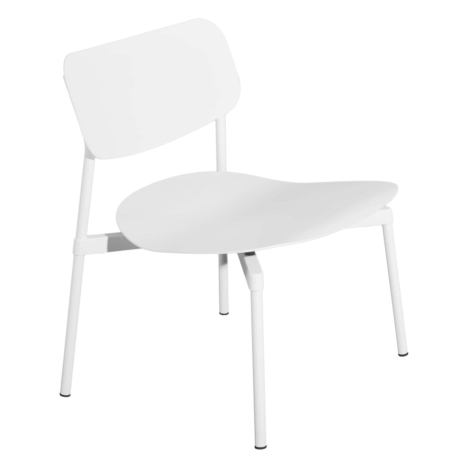 Petite Friture Fromme Lounge Armchair in White Aluminium by Tom Chung For Sale