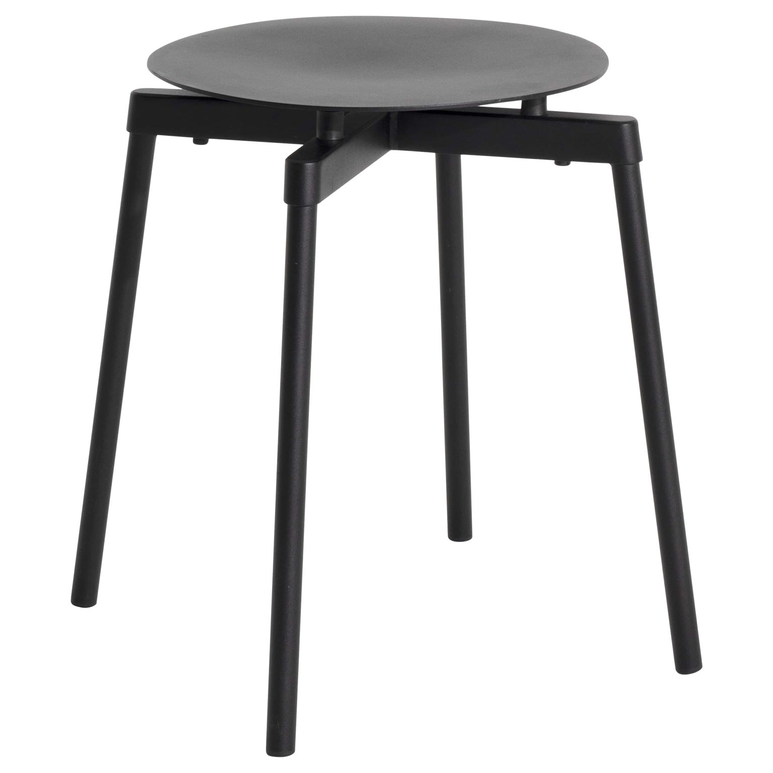 Petite Friture Fromme Stool in Black Aluminium by Tom Chung, 2020 For Sale