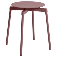 Petit tabouret Friture Fromme en aluminium brun-rouge de Tom Chung, 2020