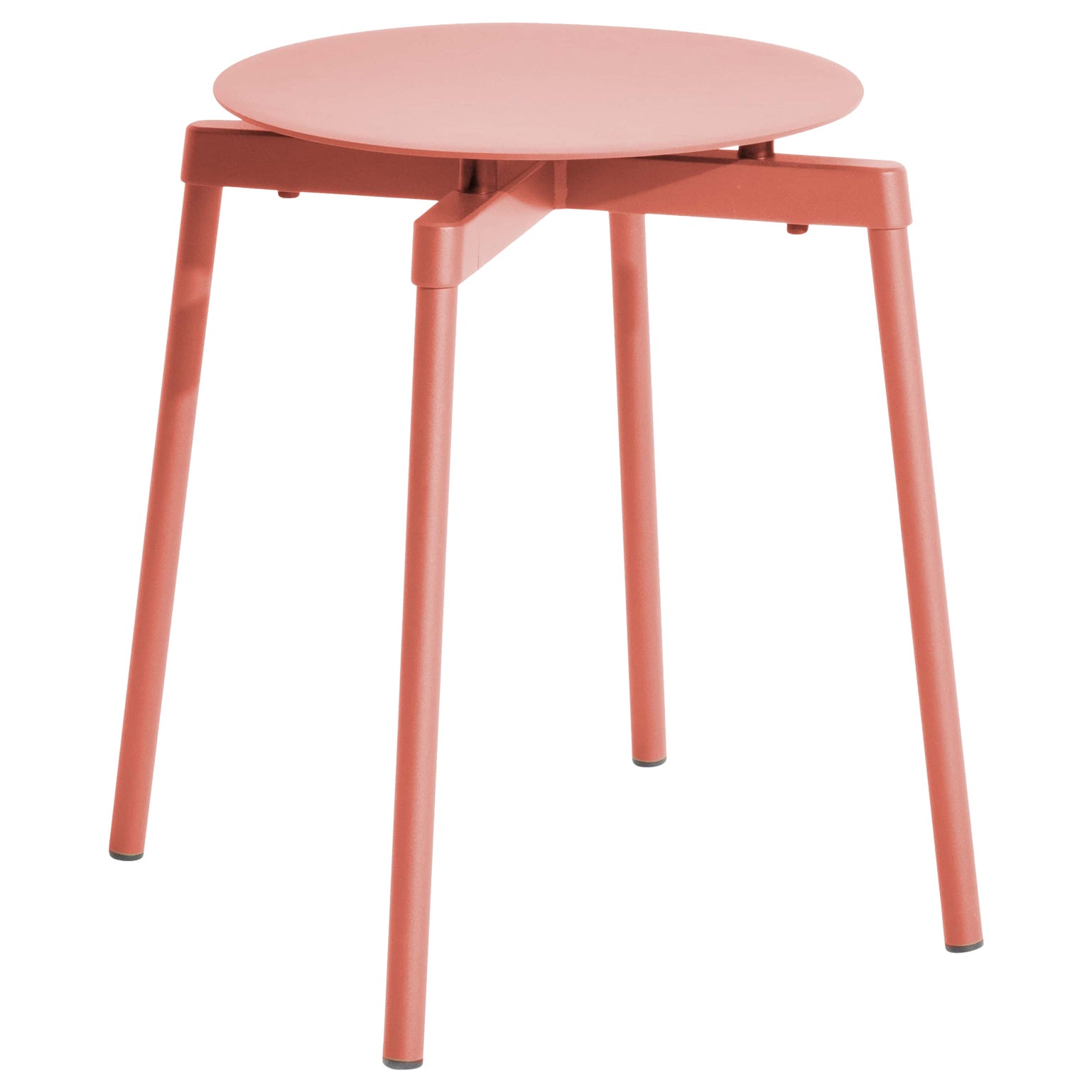 Petite Friture Tabouret Fromme en aluminium corail par Tom Chung, 2020