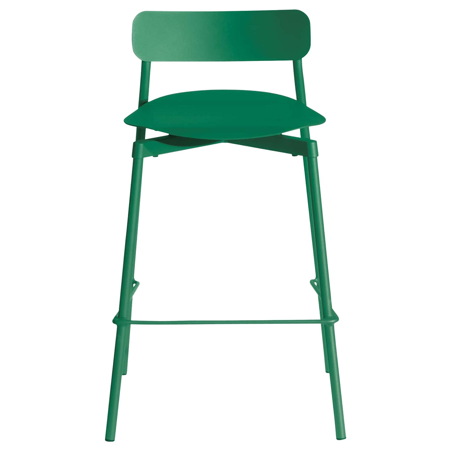 Petite Friture Small Fromme Bar Stool in Mint-Green Aluminium by Tom Chung