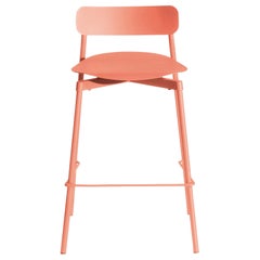 Petite Friture Small Fromme Bar Stool in Coral Aluminium by Tom Chung