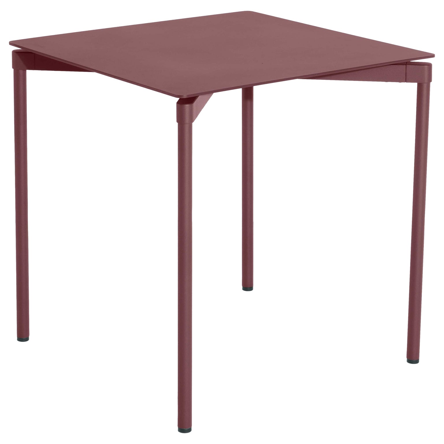 Petite table carrée Friture Fromme en aluminium brun-rouge de Tom Chung