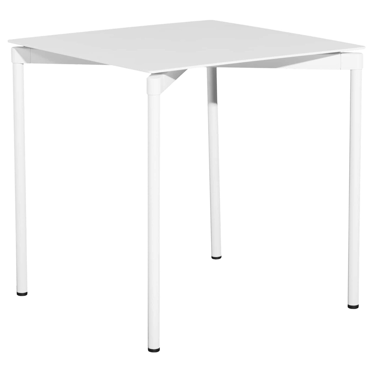 Petite Friture Fromme Square Table in White Aluminium by Tom Chung For Sale