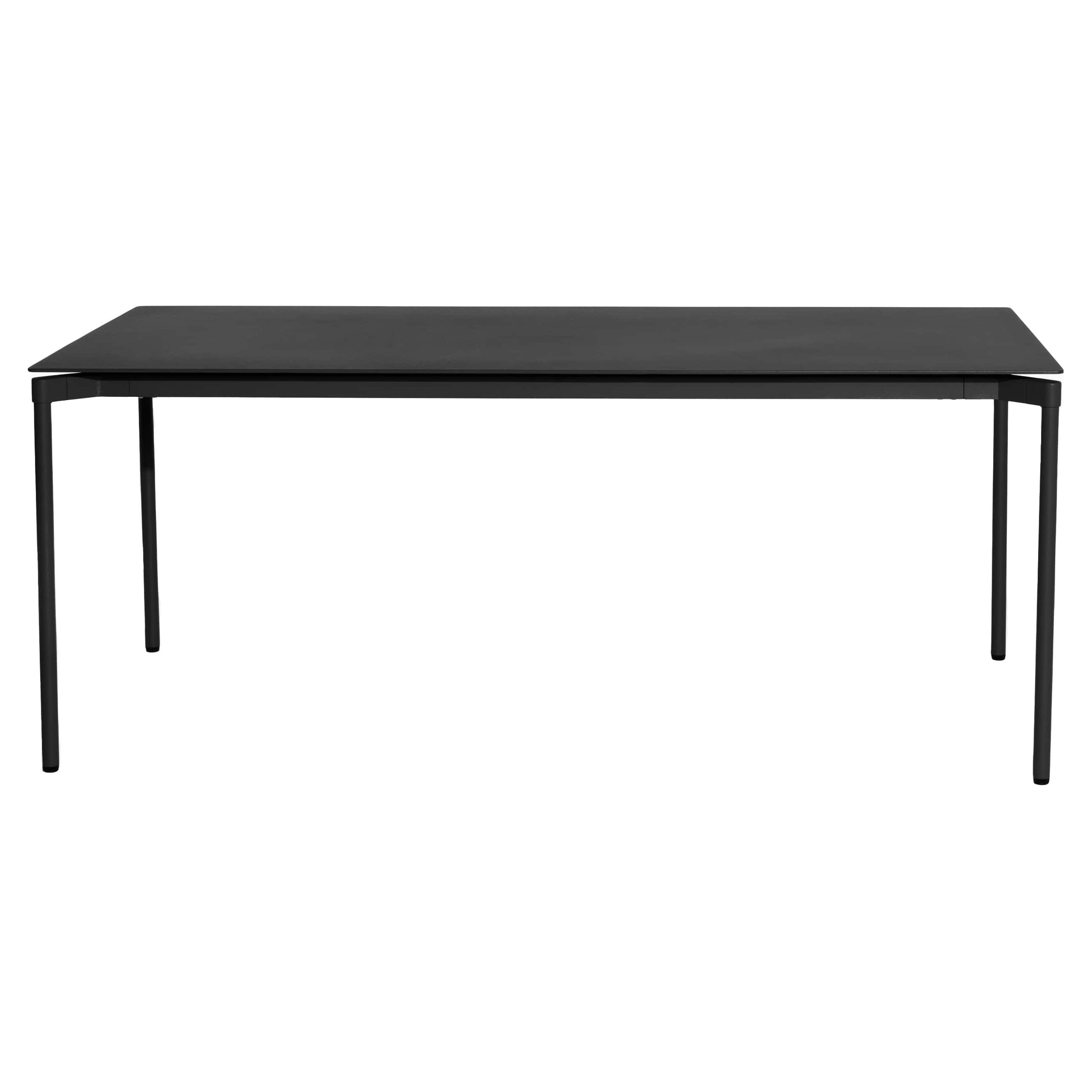 Petite table rectangulaire Friture Fromme en aluminium noir par Tom Chung en vente