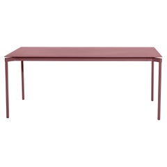 Petite table rectangulaire Friture Fromme en aluminium brun-rouge de Tom Chung