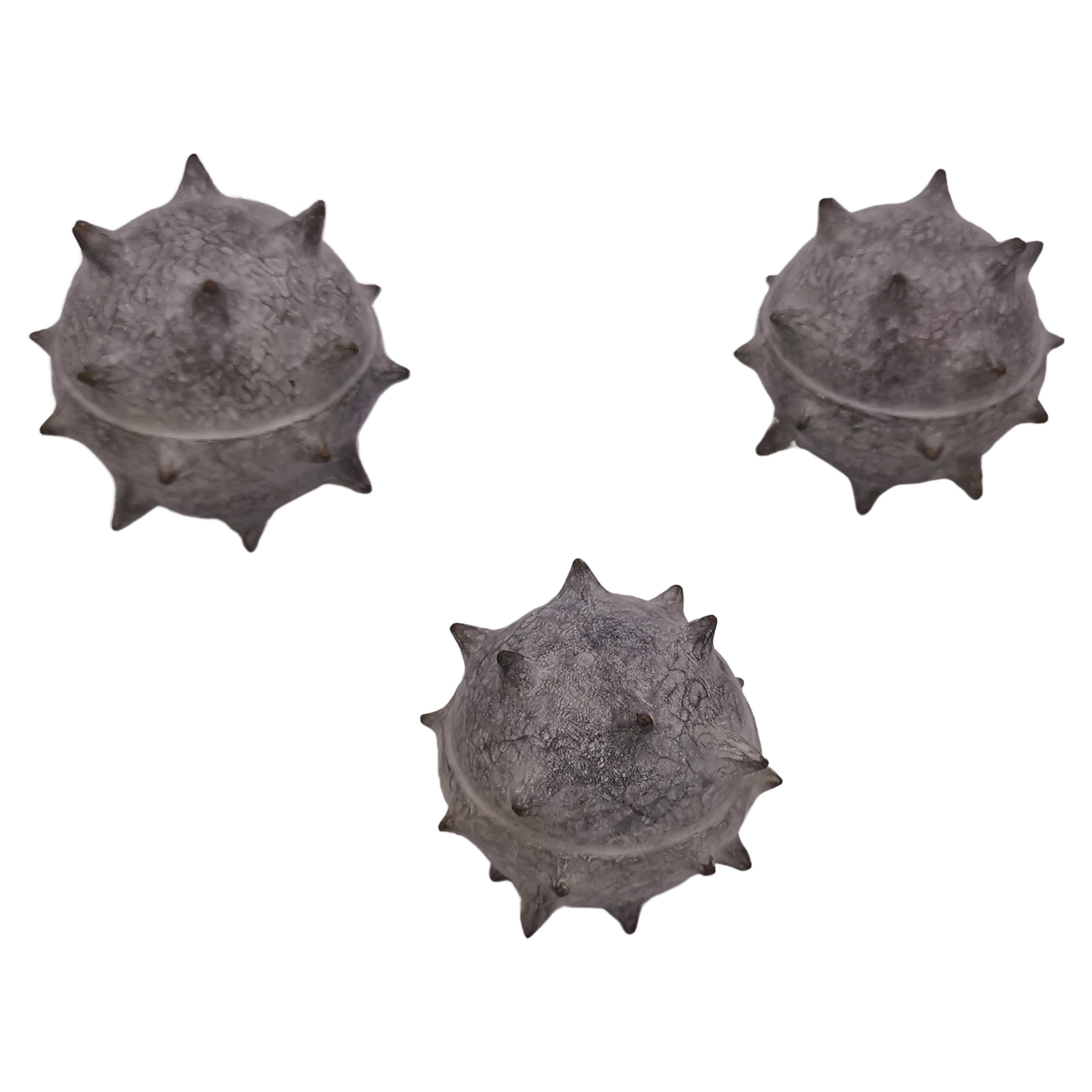 Set of 3 Sphaerae Decorative Objects by Emanuele Colombi For Sale