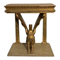 Swedish Console Table, Empire with Gilt Griffon