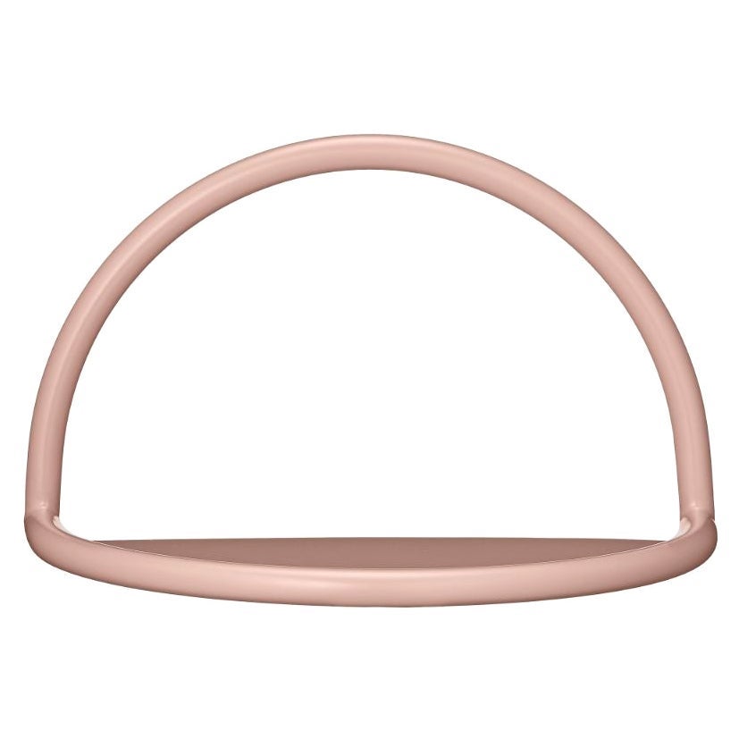 Petite étagère contemporaine en acier rose