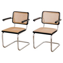 Set of 2 B64 Armchairs by Marcel Breuer for Thonet, 1970