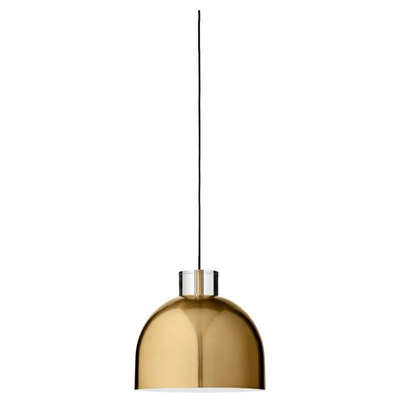 Small Gold Round Pendant Lamp For Sale