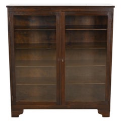 Antikes doppelreihiges Mahagoni-Bücherregal im Stickley Brothers-Stil im Arts and Crafts-Stil