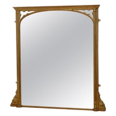 Victorian Gothic Revival Gilded Wall Mirror