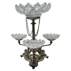 Used English Silver Plate Epergne