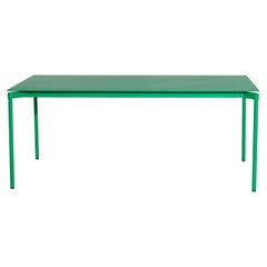 Petite table rectangulaire Friture Fromme en aluminium vert menthe par Tom Chung