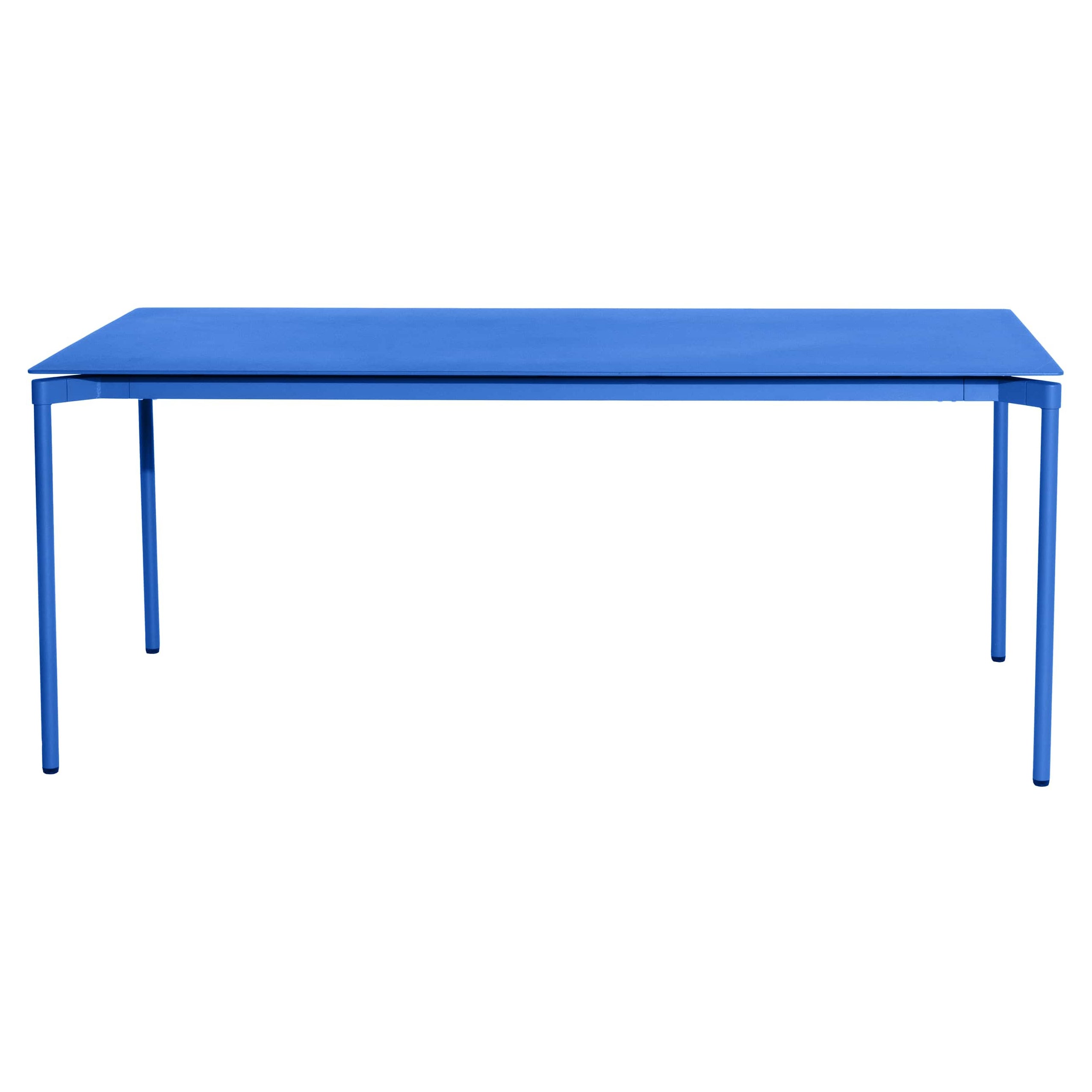 Petite table rectangulaire Friture Fromme en aluminium bleu par Tom Chung