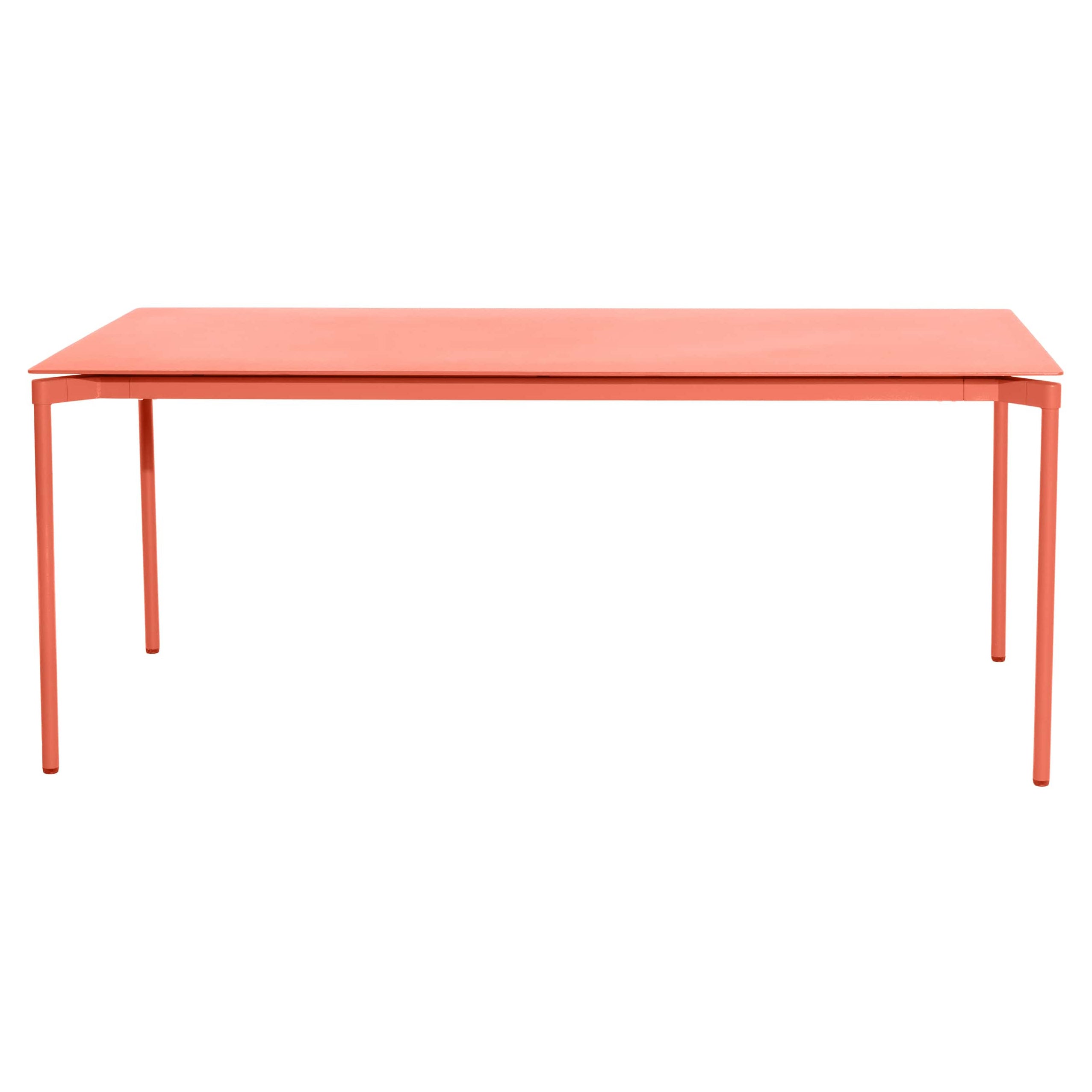 Petite table rectangulaire en aluminium corail de Tom Chung pour Friture Fromme