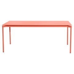 Petite table rectangulaire en aluminium corail de Tom Chung pour Friture Fromme