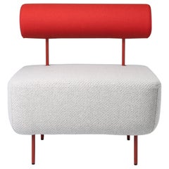 Petite Friture Medium Whiting Armchair en blanc et rouge par Morten & Jonas, 2015