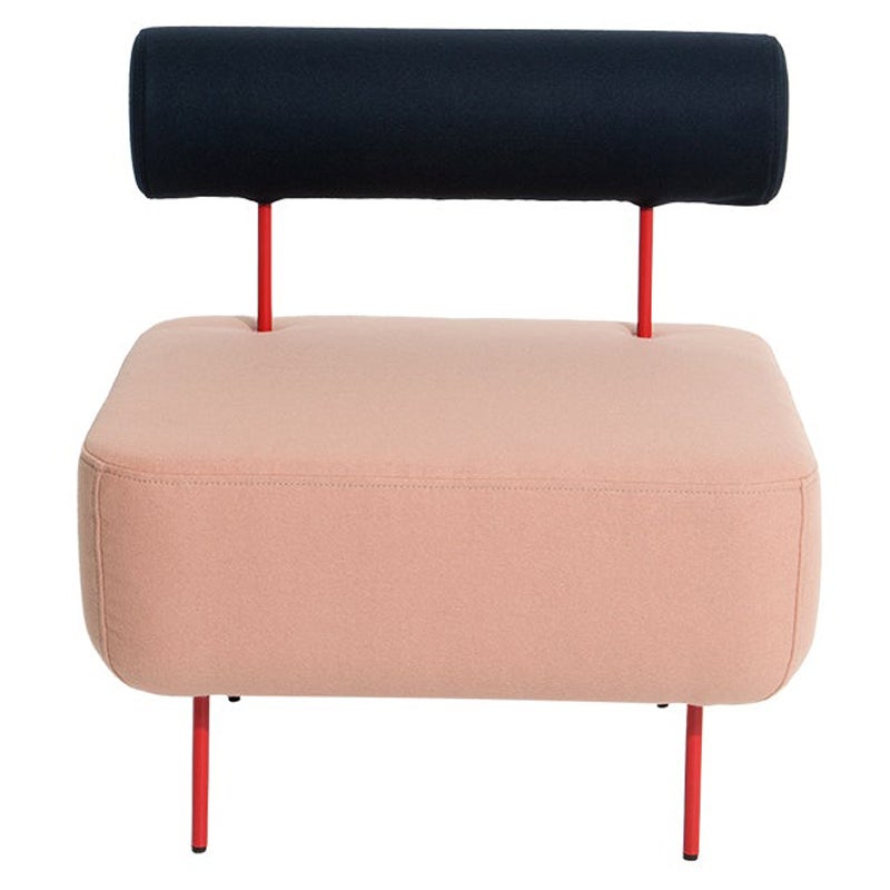 Petite Friture Medium Hoff Armchair in Pink and Black by Morten & Jonas, 2015