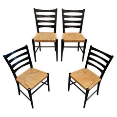 Mid-Century Modern Royal Sweden Woven Rope Dining Chairs, Set of 4