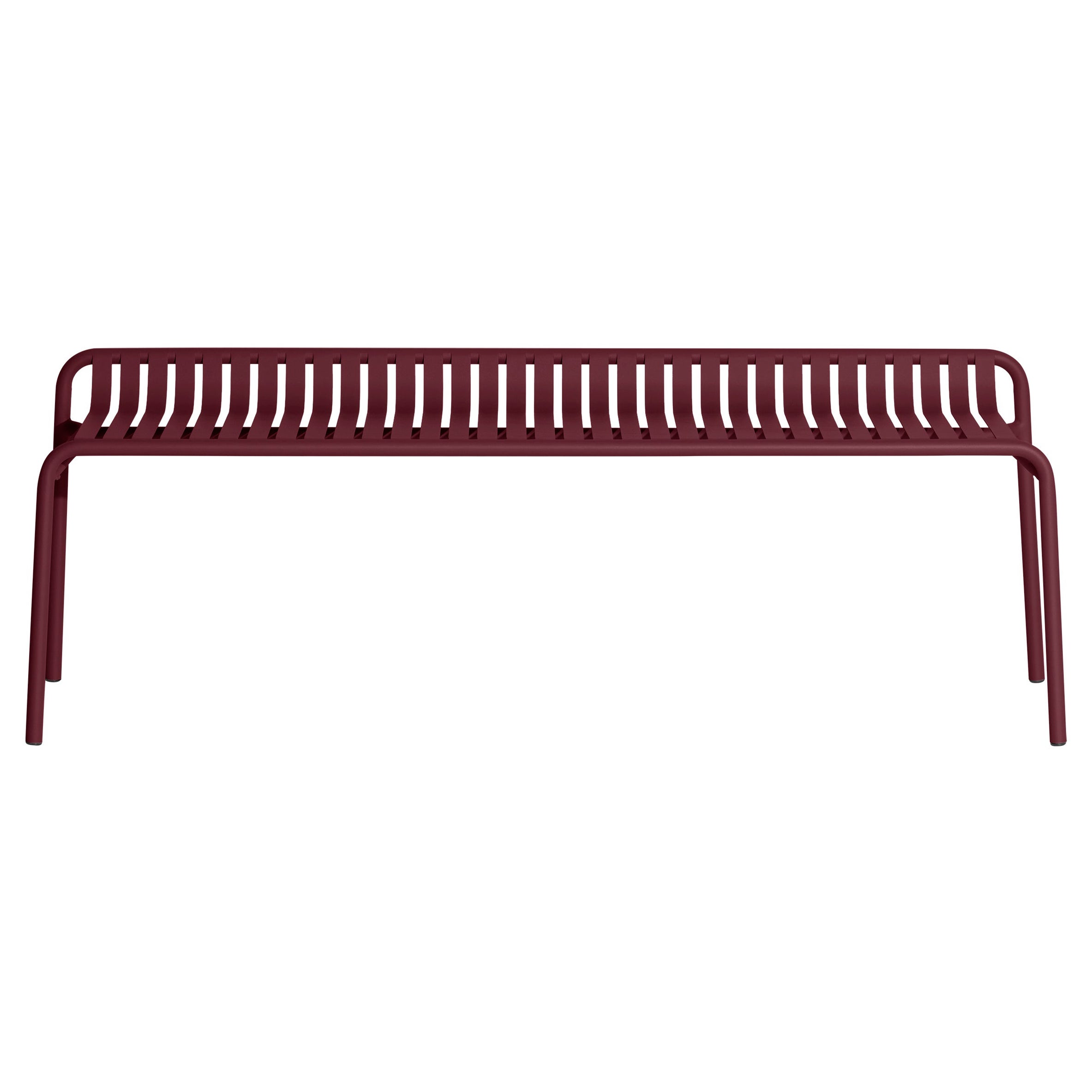 Petite Friture Week-End Bench without Back in Burgundy Aluminium, 2017 