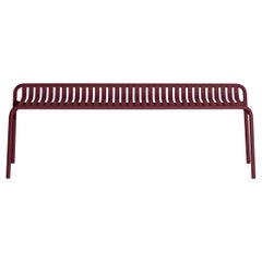 Petite Friture Week-End Bench without Back in Burgundy Aluminium, 2017