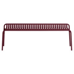 Petite Friture Week-End Bench without Back in Burgundy Aluminium, 2017 