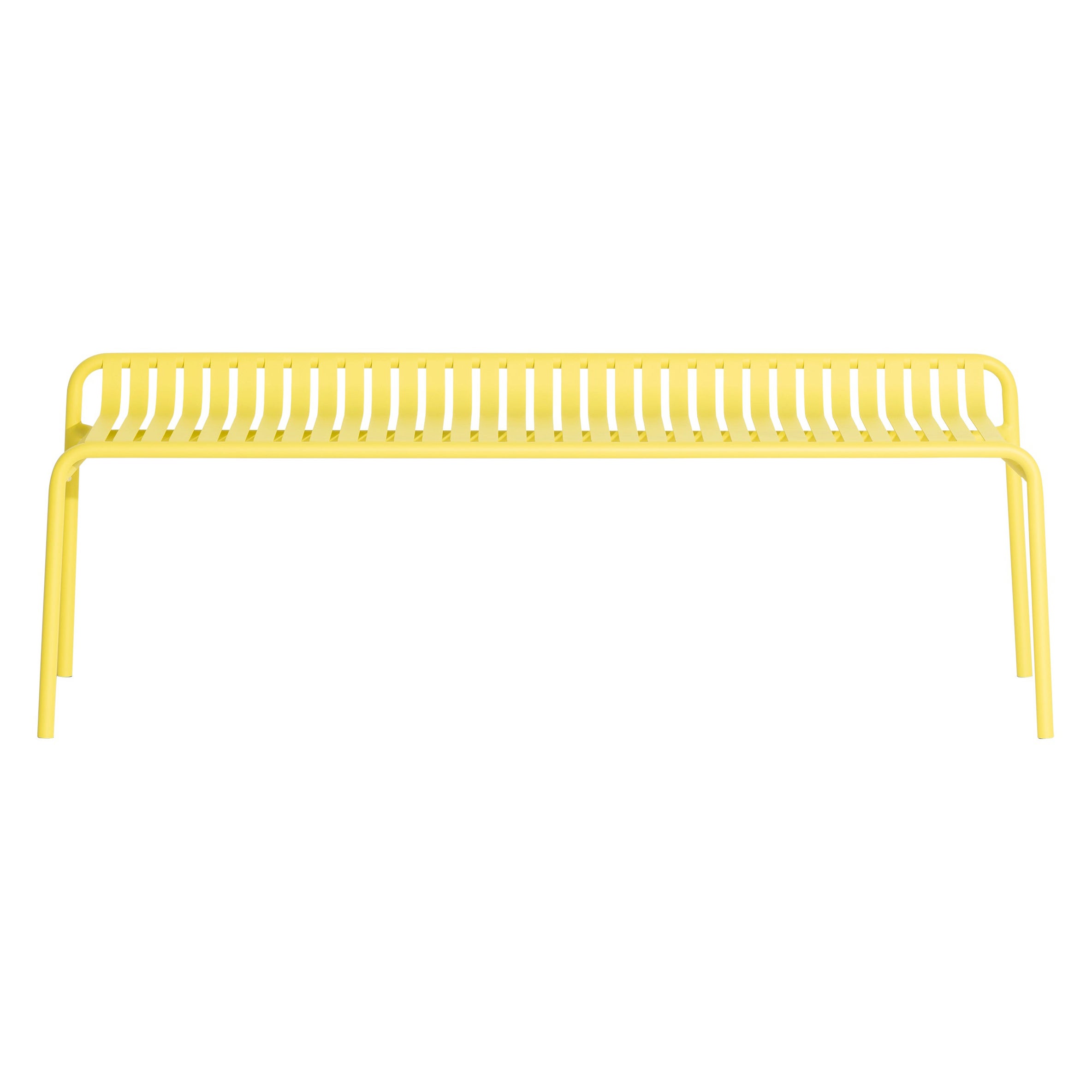 Petite Friture Week-End Bench without Back in Yellow Aluminium, 2017 