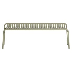 Petite Friture Week-End Bench without Back in Jade Green Aluminium, 2017