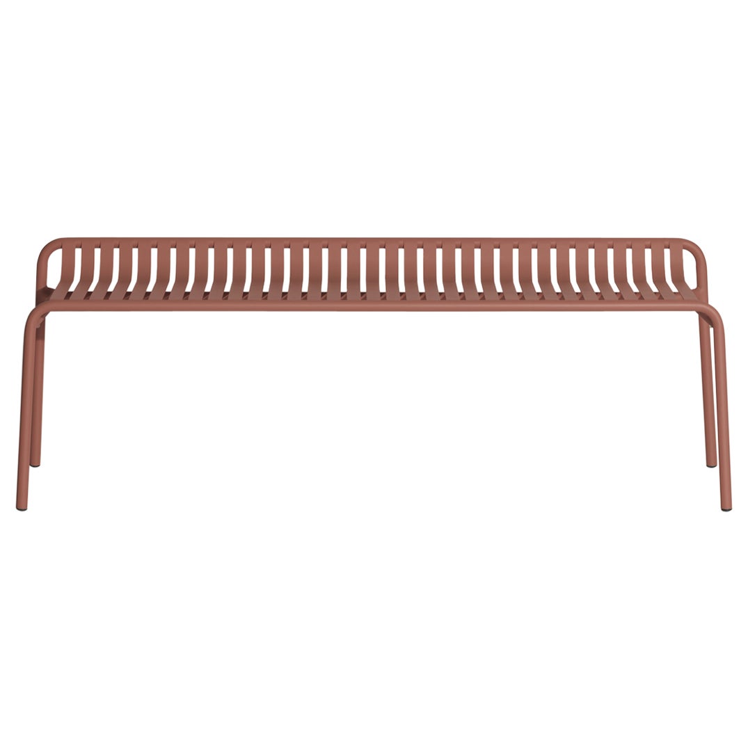 Petite Friture Week-End Bench without Back in Terracotta Aluminium, 2017  For Sale