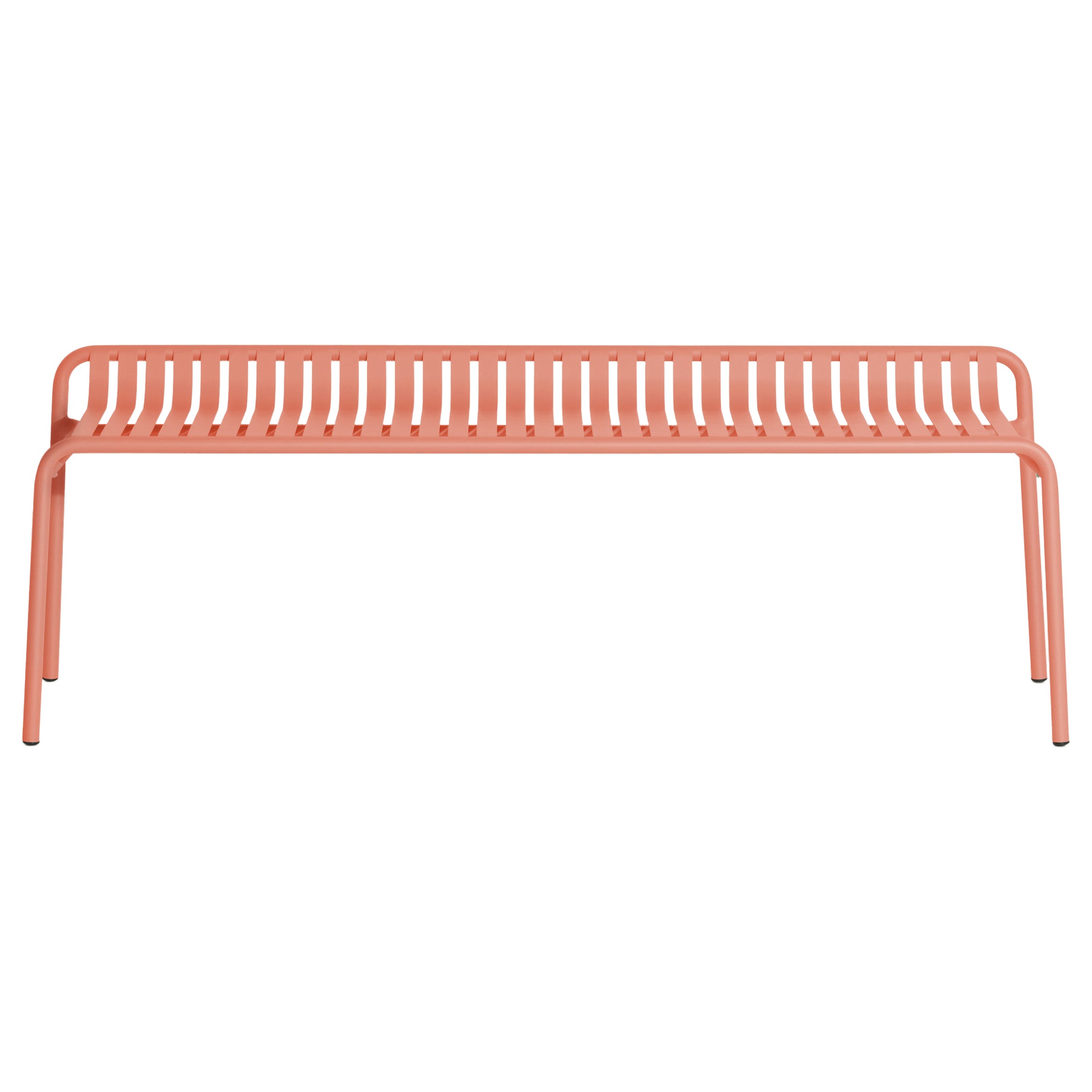 Petite Friture Week-End Bench without Back in Coral Aluminium, 2017 