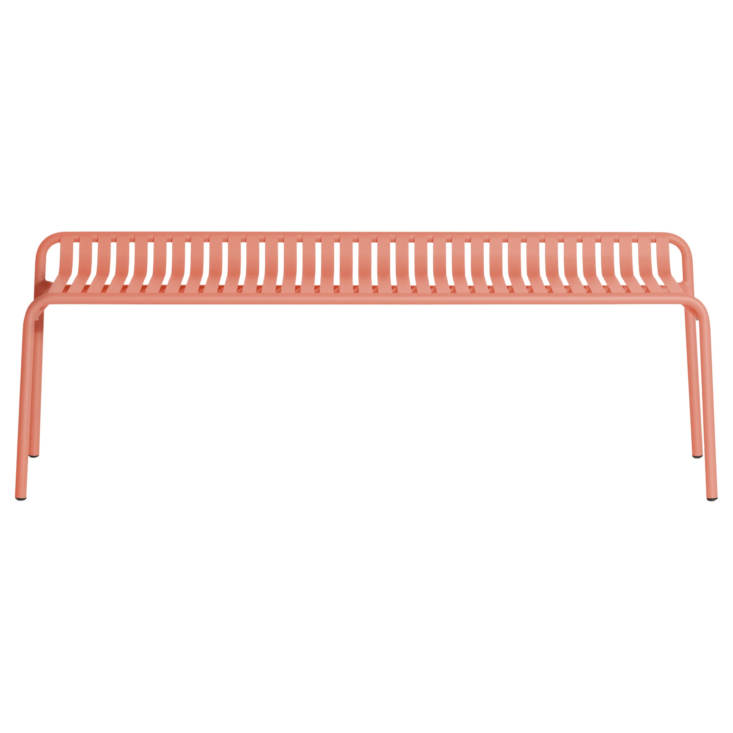 Petit banc d'appoint Friture sans dos en aluminium corail, 2017