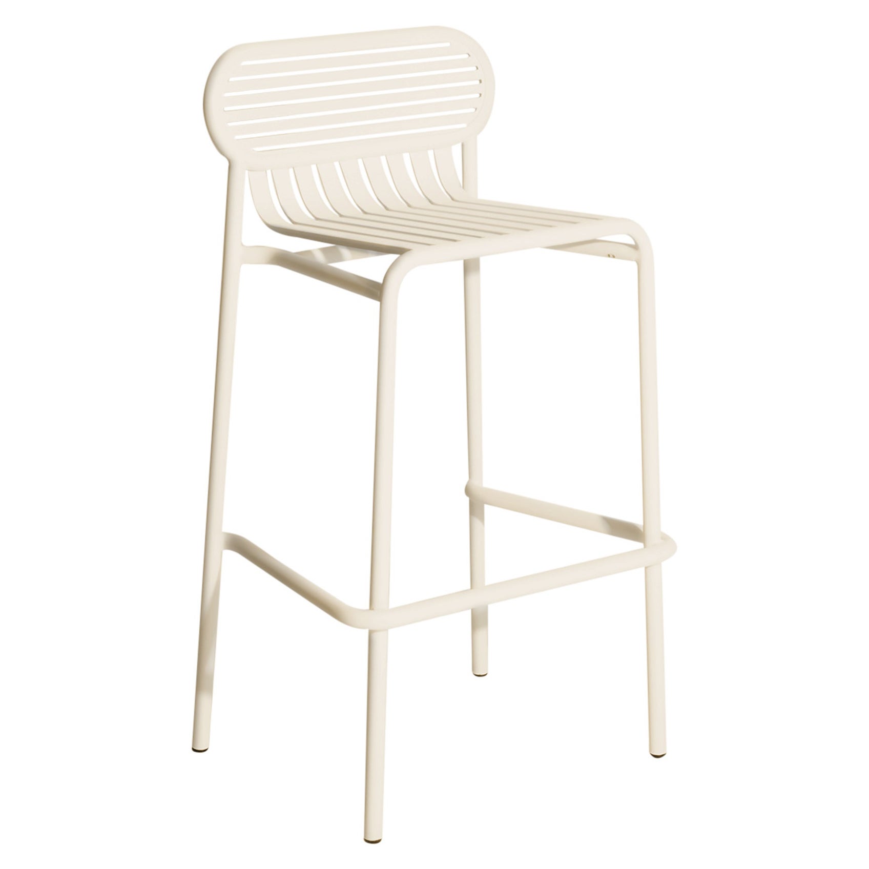 Petite Friture Week-End Bar Stool in Ivory Aluminium by Studio BrichetZiegler For Sale